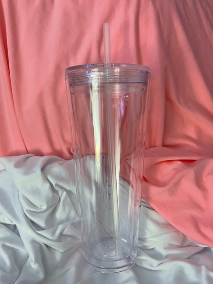 24 oz Acrylic Snowglobe Tumbler