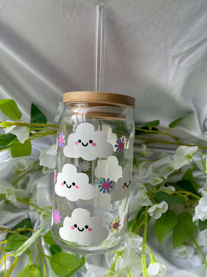 Clouds - 16 oz Glass Cup