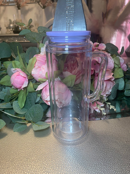 20 oz Snowglobe Tumbler w/ Handle