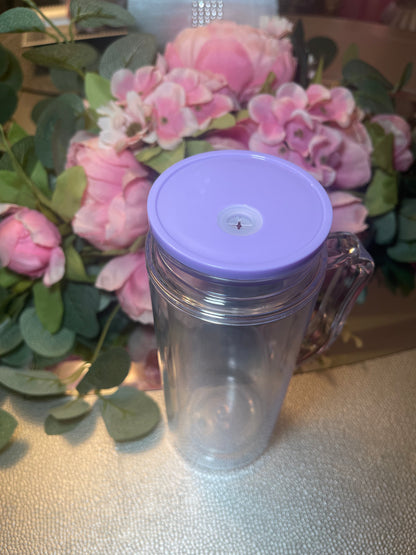 20 oz Snowglobe Tumbler w/ Handle