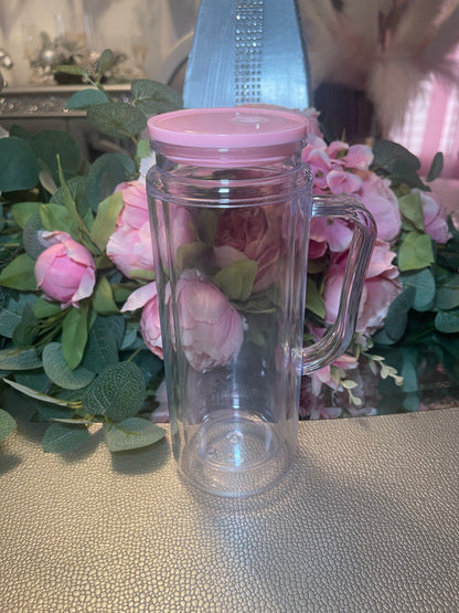 20 oz Snowglobe Tumbler w/ Handle