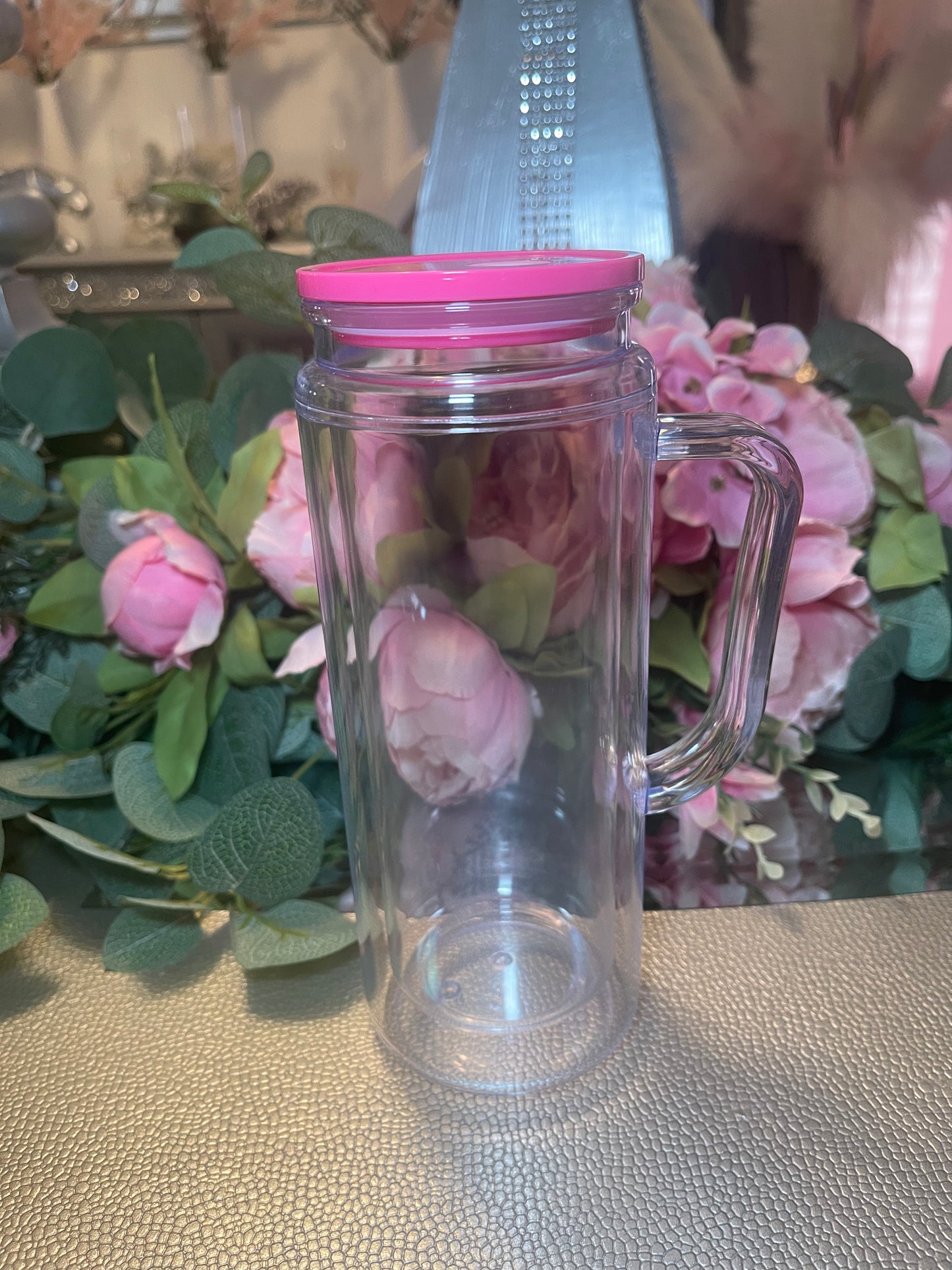 20 oz Snowglobe Tumbler w/ Handle