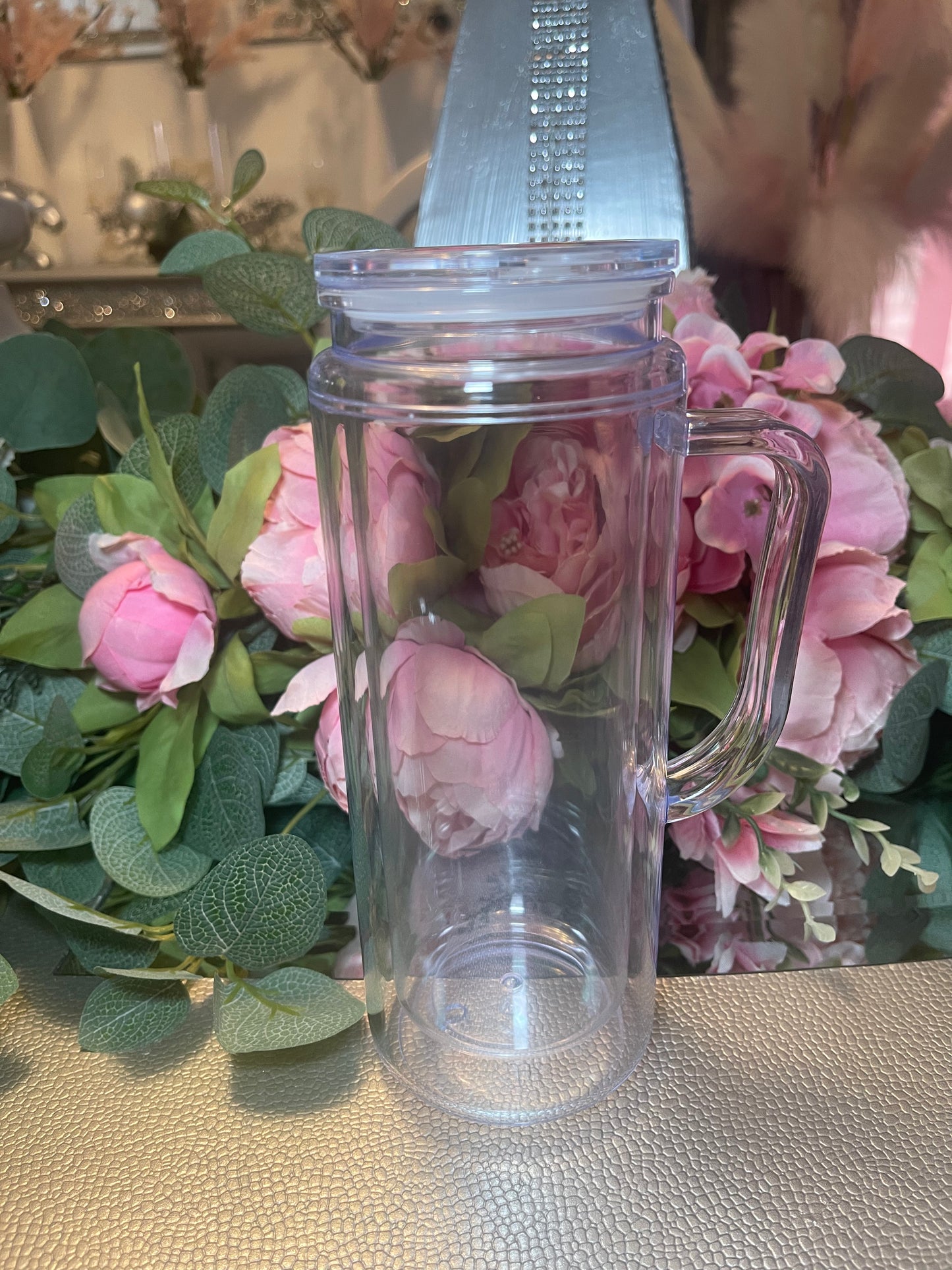 20 oz Snowglobe Tumbler w/ Handle