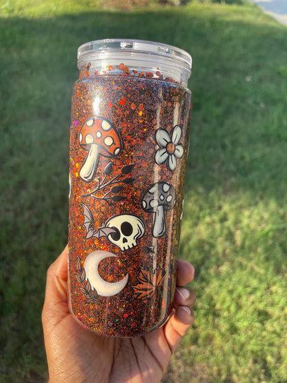 Ghostly- 20oz Polycrylic( Dry Glitter) Tumbler