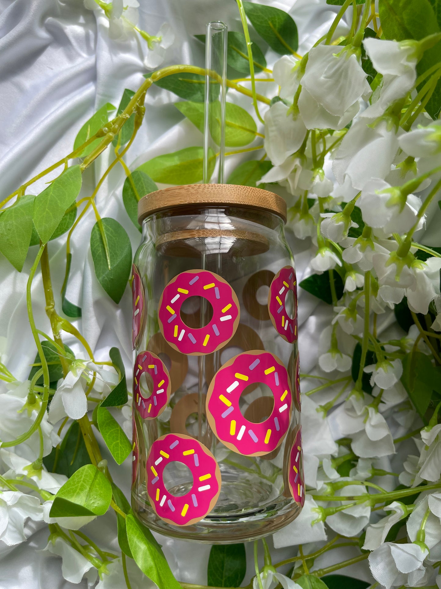 Donuts- 16 oz Glass Cup