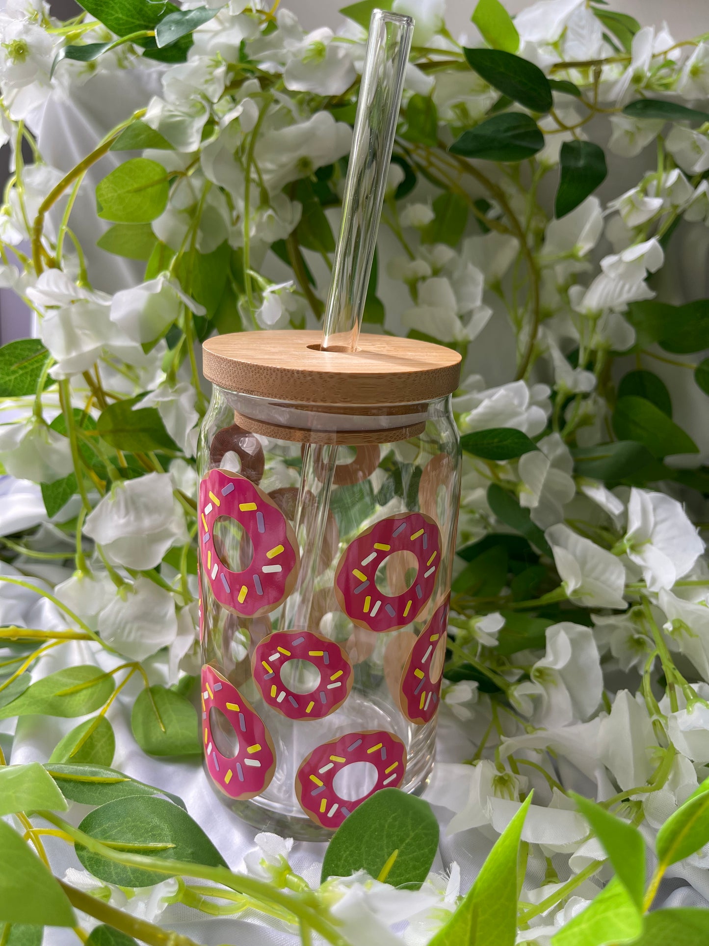 Donuts- 16 oz Glass Cup