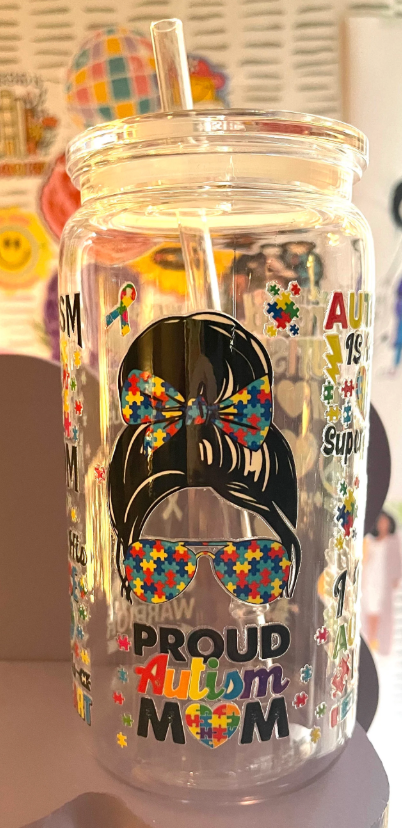 Proud Autism Mom- 20 oz Acrylic Cup