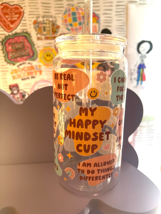 My Happy Mindset Cup- 16 oz