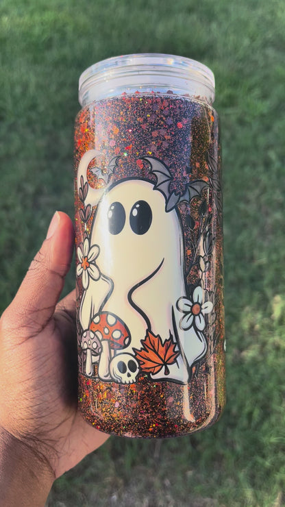 Ghostly- 20oz Polycrylic( Dry Glitter) Tumbler